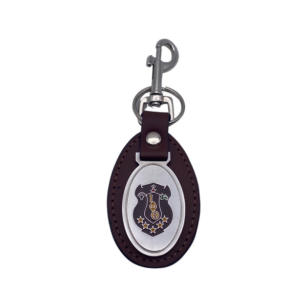 Iota Phi Theta -  Leather Flob Keychain