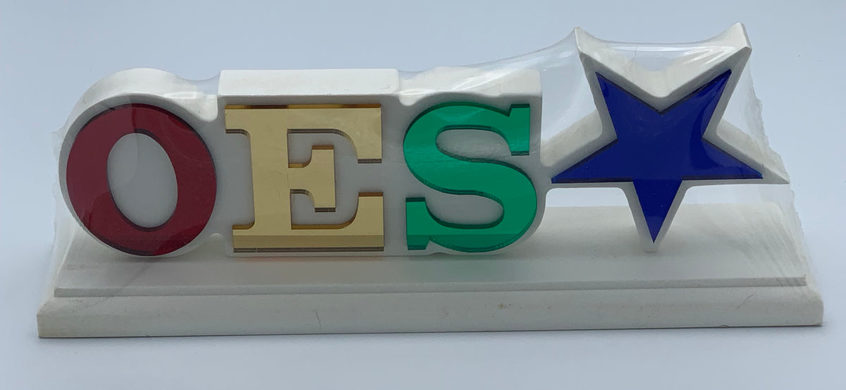 Order of The Eastern Star - Colored Desktop Letter Set 11" x 4.5"