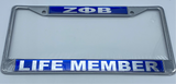 Zeta Phi Beta - Life Member License Plate Frame
