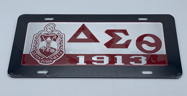 Delta Sigma Theta - Black Acrylic License Plate