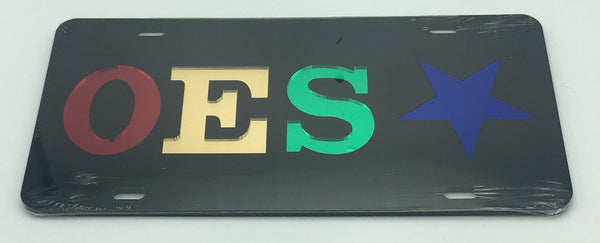 Order of The Eastern Star  - Black Mirror License Plate