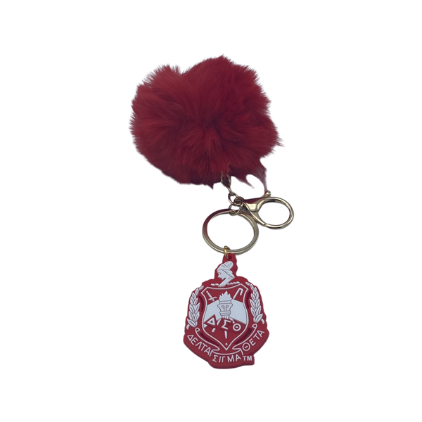 Delta Sigma Theta - Puff Ball /w Crest Keychain