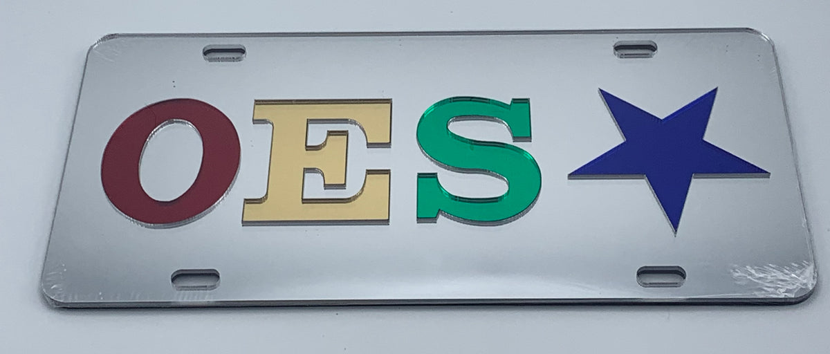 Order of The Eastern Star- Mirror License Plate