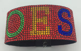 Order of The Eastern Star - Red Bling Bracelet w/Magnetic Closers