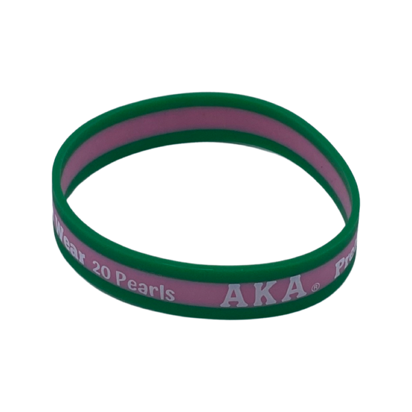 Alpha Kappa Alpha - 20 Pearls Silicone Wrist Band