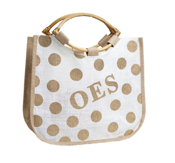 Order the The Eastern Star - Polka Dot Jute Bag