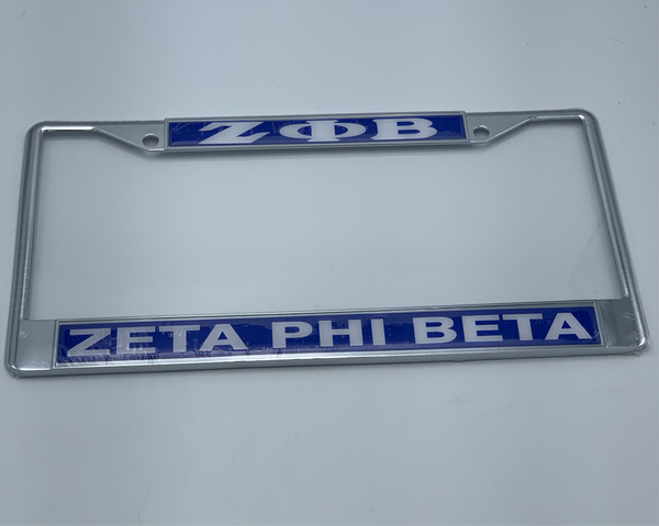 Zeta Phi Beta - License Plate Frame
