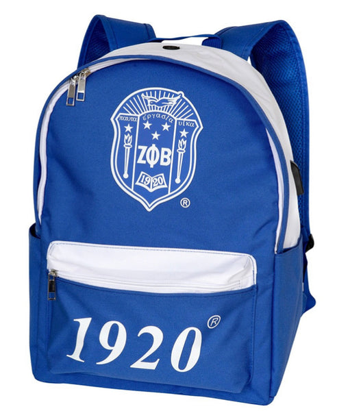 Zeta Phi Beta - Backpack w/USB Port