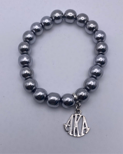 Alpha Kappa Alpha -  Steel Bracelet w/Letters