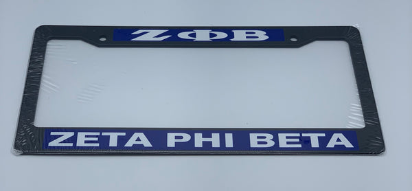 Zeta Phi Beta - Plastic License Plate Frame